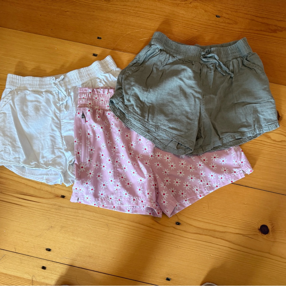 Abercrombie Kids Pink, White, and Gray Shorts Trio bundle